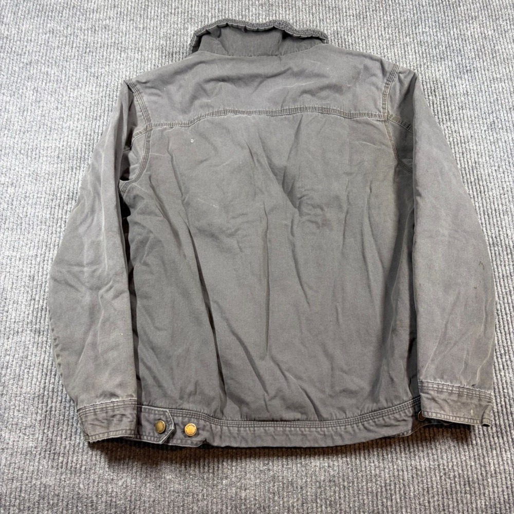 Coleman Jacket Men's L Sherpa Lined Canvas Work Gray Trucker Outdoor Utility - Picture 3 of 10
